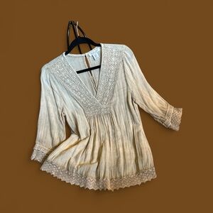 Rachel Zoe Ivory Embroidered Blouse